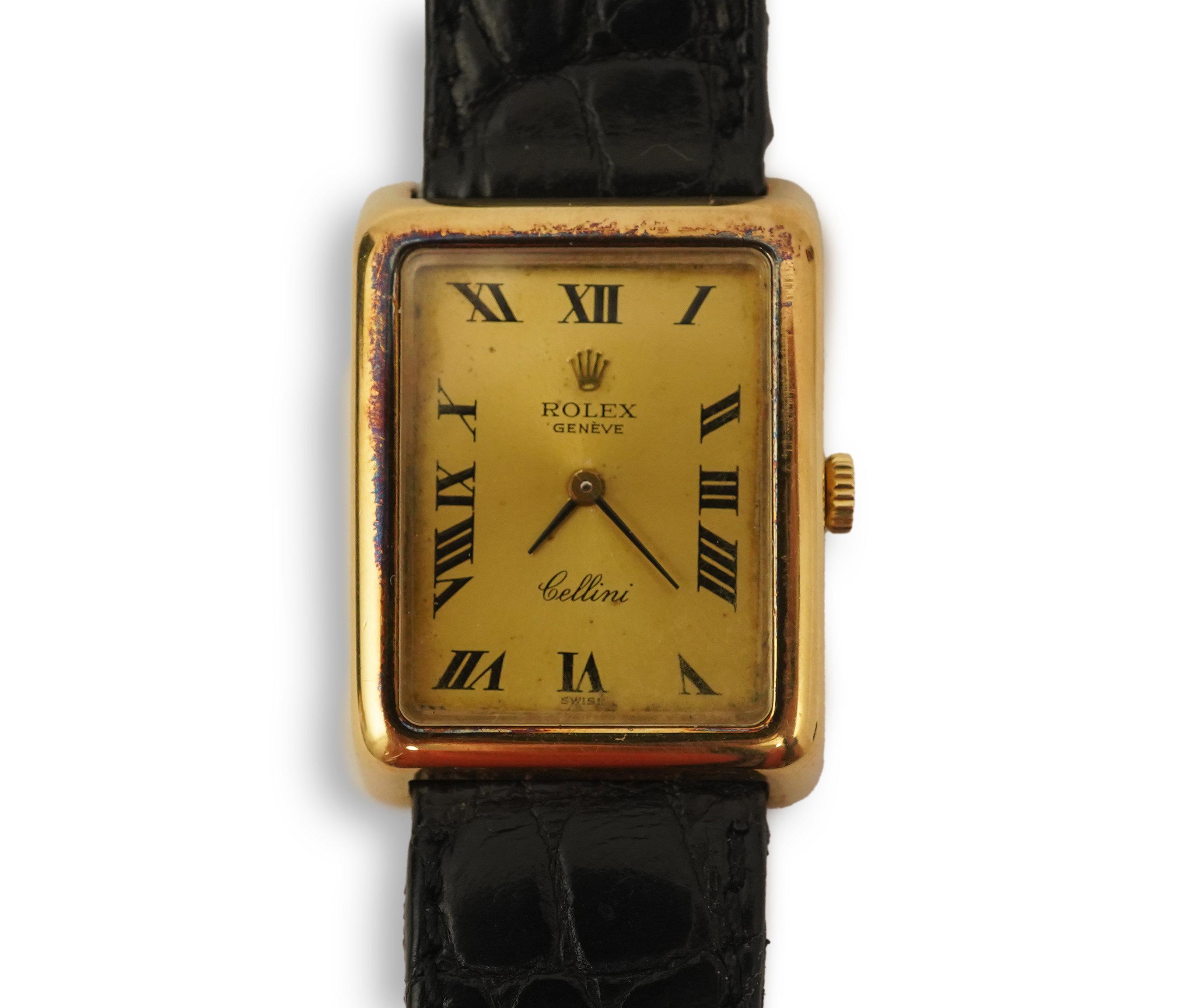 A gentleman's 18ct gold Rolex Cellini manual wind wrist watch